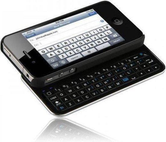 Bluetooth qwerty toetsenbord cover cover Apple iPhone 4 / 4S - Keyboard  case kleur... | bol.com