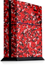 Playstation 4 Console Skin Camo Rood