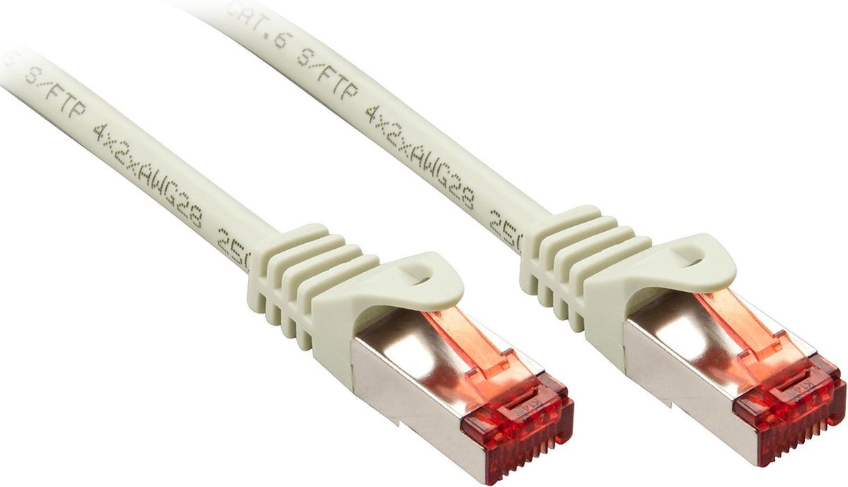 LINDY 47347 RJ45 Netwerkkabel, patchkabel CAT 6 S/FTP 7.50 m Grijs 1 stuk(s)