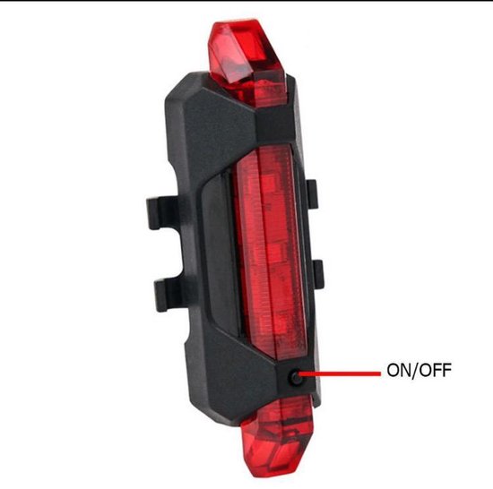 Oplaadbare fiets achterlicht led. (Rood) Afneembaar. van Merkloos — afbeelding 3
