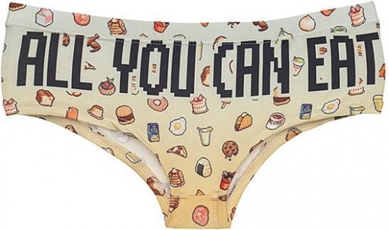 Fun ondergoed eetwaren print voor dames | bol.com
