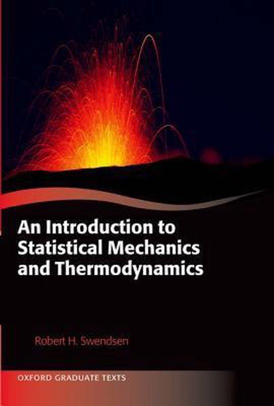 Boekomslag met een explosie van vuur en vonken, met de titel "An Introduction to Statistical Mechanics and Thermodynamics".