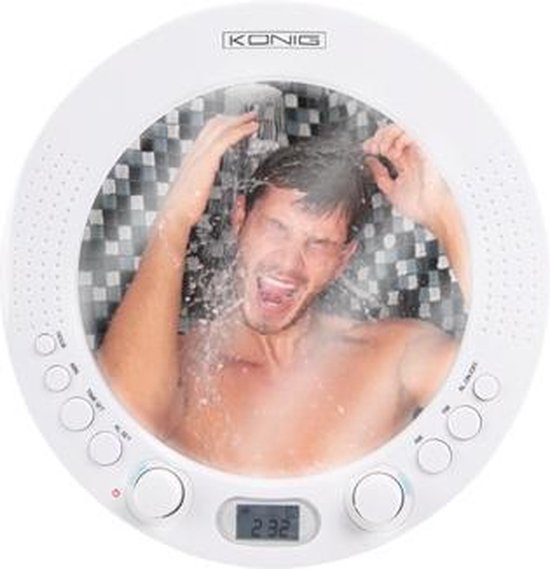 Konig HAVSR40 Doucheradio met spiegel