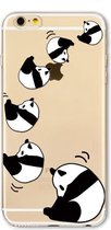 iPhone X / XS - hoes, cover, case - TPU - Transparant - Panda