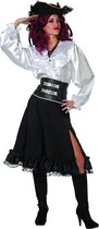 Wilbers - Wilde Westen Kostuum - Zwarte Wijde Standaard Rok Vrouw - zwart - Maat 46 - Carnavalskleding - Verkleedkleding