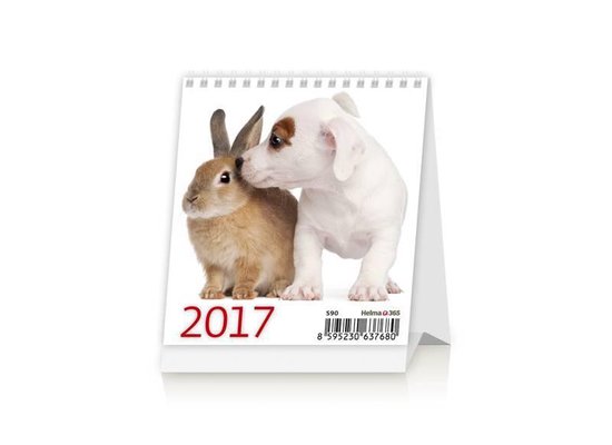 S90-17 Helma bureau kalender 2017 Kleine troeteldieren 10 x 10 cm | bol.com