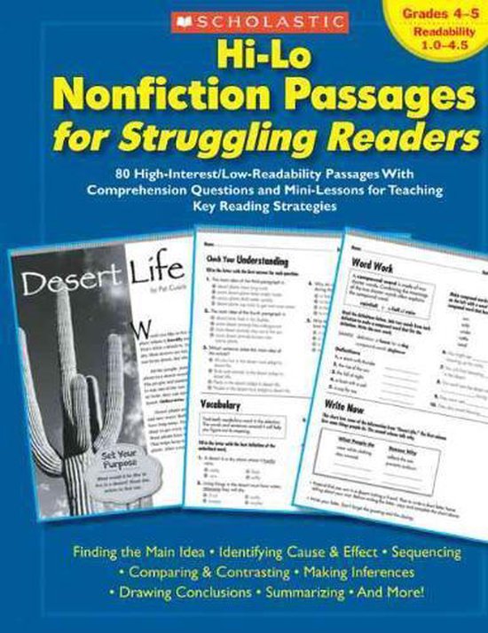 Hi-Lo Nonfiction Passages for Struggling Readers - cover