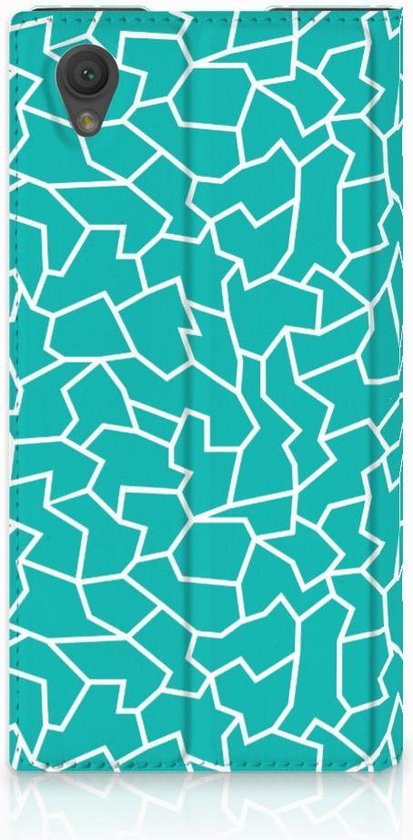 Sony Xperia L1 Standcase Sleeve Design Cracks Blue