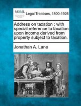 Address on Taxation
