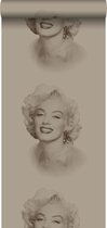 Papier peint Origin Marilyn Monroe bronze brillant - 326351-53 x 1005 cm