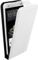 HTC One M9 Lederlook Flip Case hoesje Wit