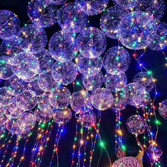 verlichte LED ballon 40 cm - 10 stuks - met Helium tank | bol.com