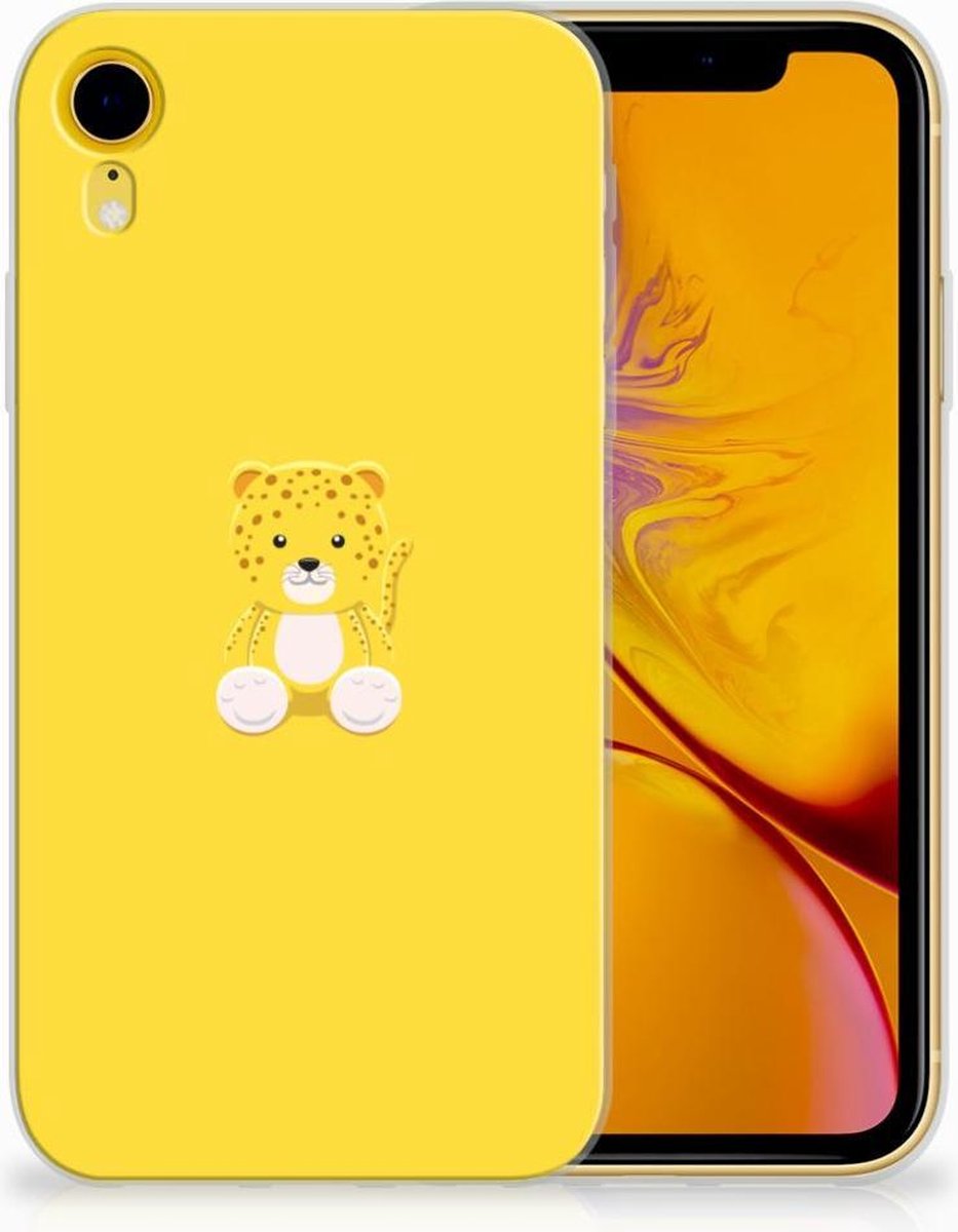 Apple iPhone Xr Telefoonhoesje met Naam Baby Leopard