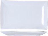 Cosy &Trendy Avantgarde Plat Bord - 4 stuks - 31.6 x 18.7 x 2.7 cm - Wit