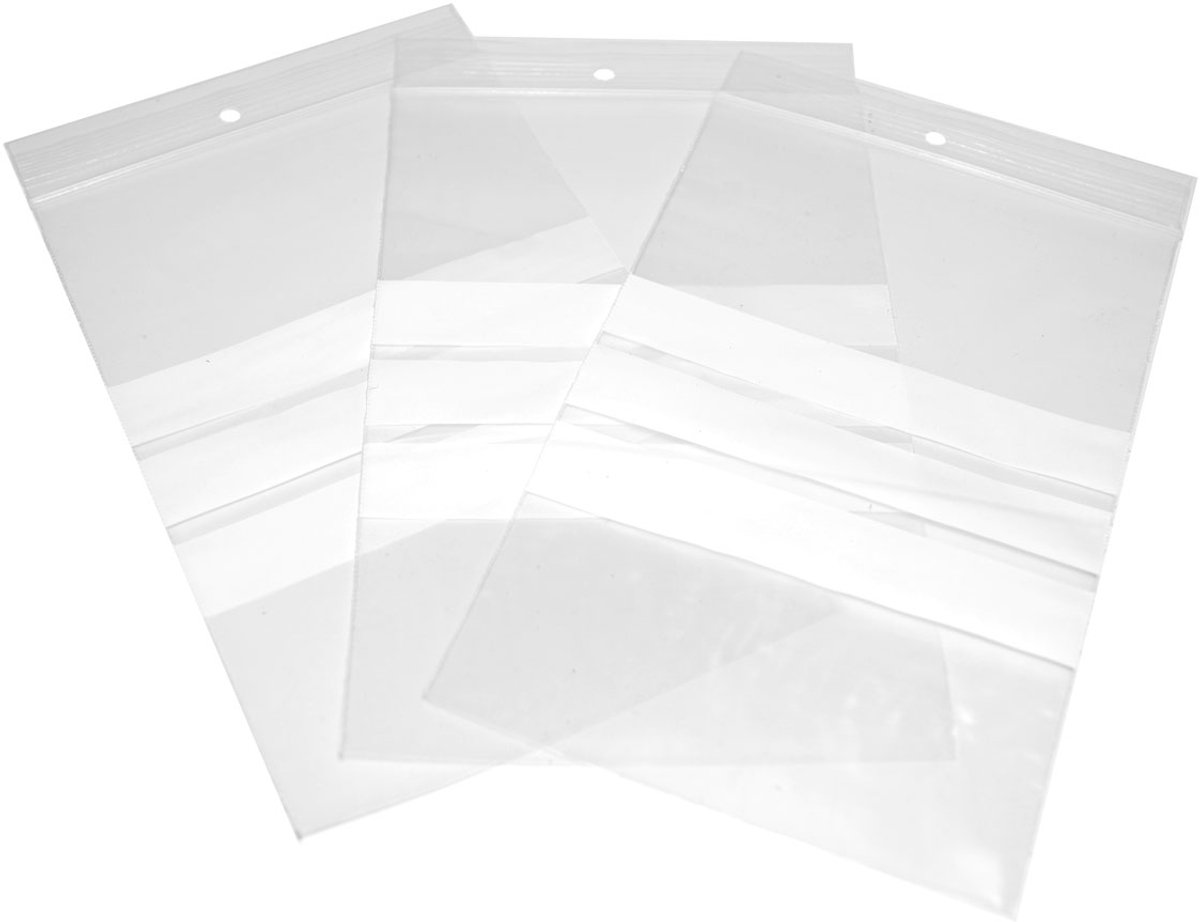 Gripseal met schrijfvlak - transparant - 70 x 100 mm - 100 stuks