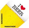 Afbeelding van het spelletje Harrows Darts Flight 1534 Marathon I Love Beer 3 Stuks