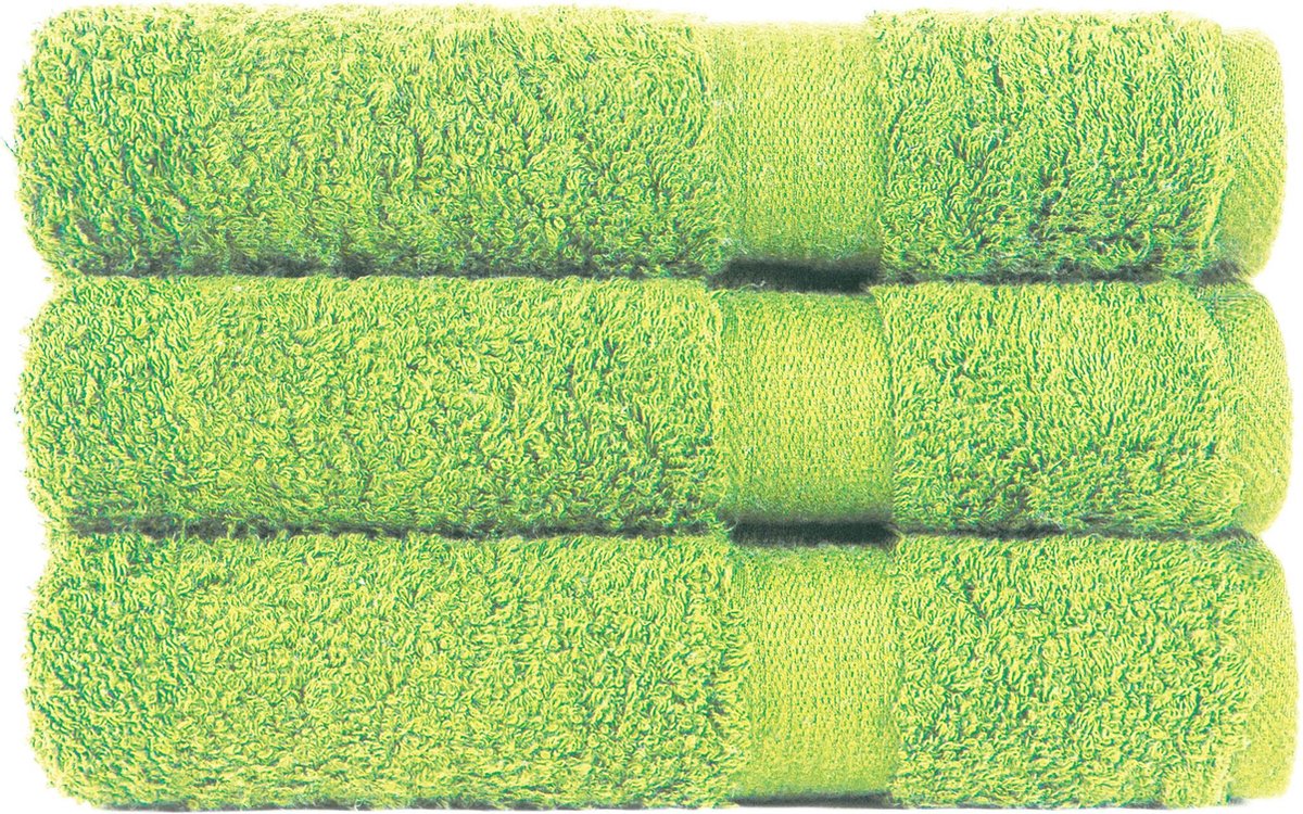 Badlaken 70x130 cm Luxor Uni Topkwaliteit Spring Green col 460 - 3 stuks