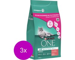 Purina One Adult Zalm&Granen - Kattenvoer - 3 x 1.5 kg
