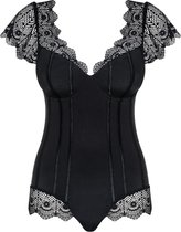 Obsessive Moketta Body - Erotische Body - Maat XXL - Zwart