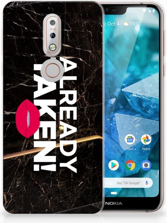 Nokia 7.1 TPU Hoesje Design Already Taken Black