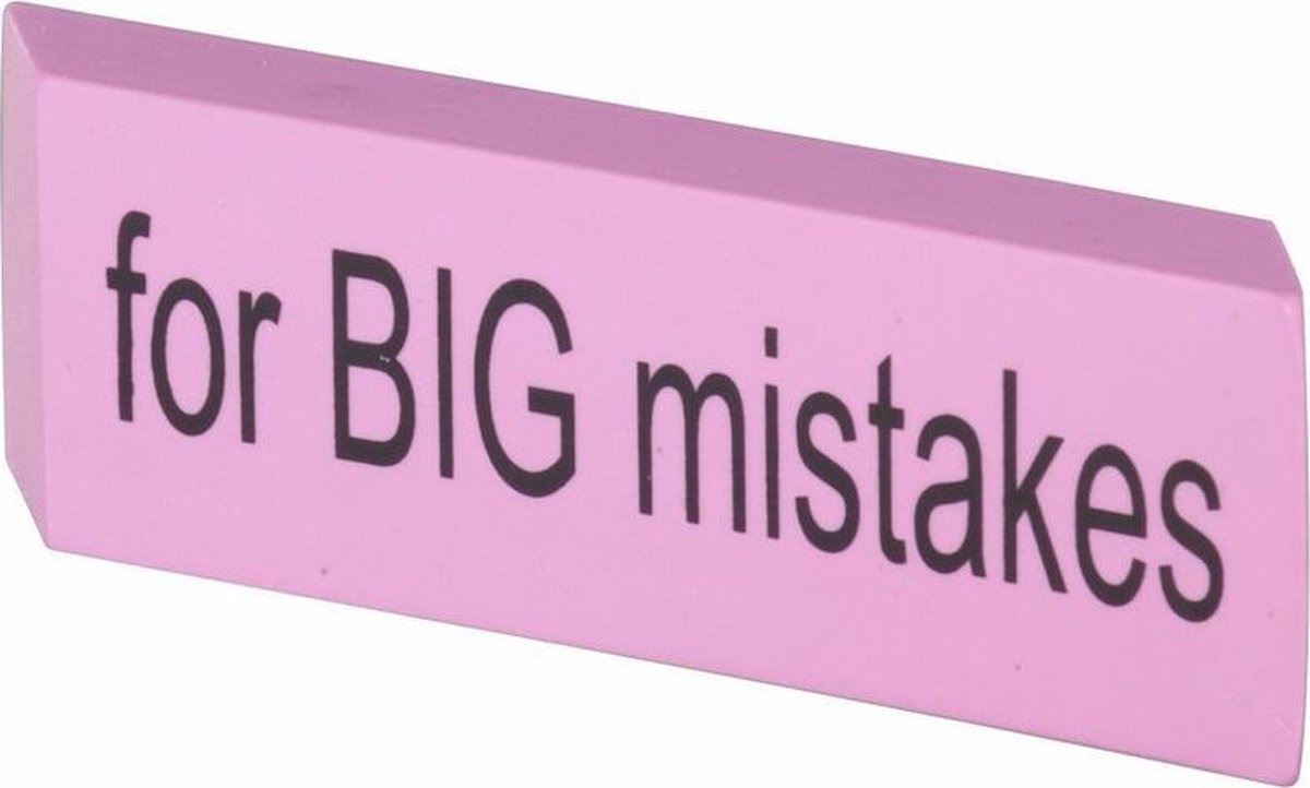 XXL Big Mistake gum 14 x 4,5 cm roze - Merkloos