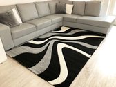 Flycarpets Kristal Modern Vloerkleed - 200x290cm - Zwart