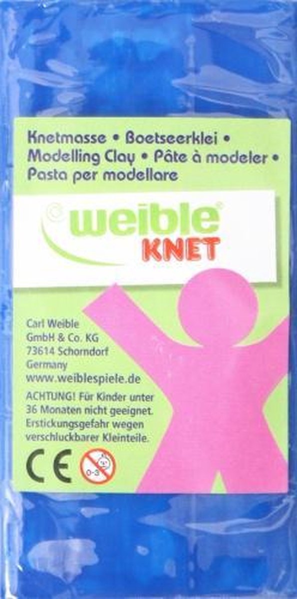 Weible Knet Fantasie Klei Blokvorm Blauw - 250 Gram