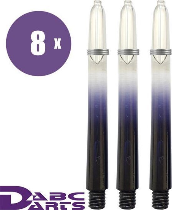 ABC Darts - Dart Shafts - Kunststof Vision Zwart - Medium - 8 sets van ABC Darts — afbeelding 3