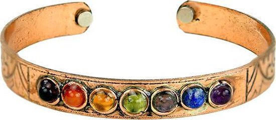 Yogi & Yogini Armband chakra's magnetisch koper | bol