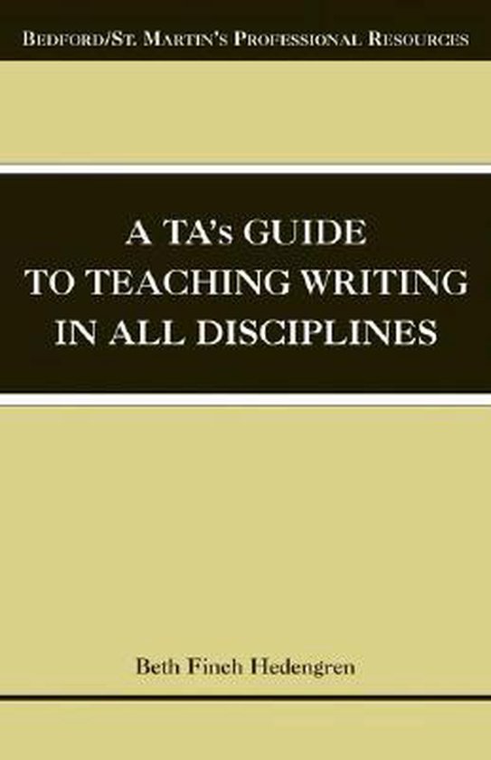 A Ta's Guide to Teaching Writing in All Disciplines - cover