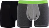 PUMA Colour Block Boxershort - Zwart/Grijs/Groen - Maat S
