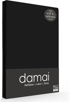 Laken katoen 160 x 260 (99) black Standaard Damai