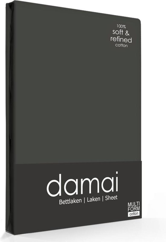 Damai - Laken - Katoen - 200x260 cm - Antraciet