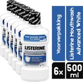 Bol.com Listerine Advanced White Mondwater | Voordeelpakket | 6 x 500ML | frisse Mondwater voor witte tanden | Megavoordeelverpa... aanbieding