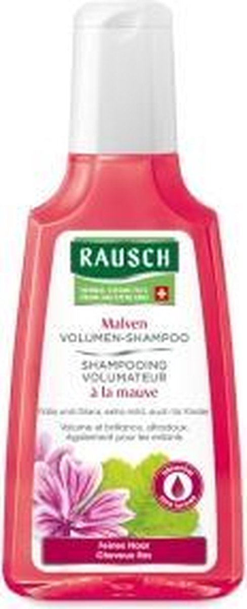 RAUSCH - Shampoo - Prikt Niet - Ook voor Kinderen - Malven Volume Shampoo met Kaasjeskruid - Fijn Haar - 200 ml