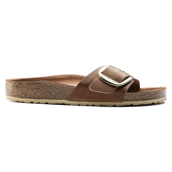 Klik Herhaal Anoi Birkenstock Madrid Big Buckle bruin vetleer regular sandalen dames  (1006524) | bol.com