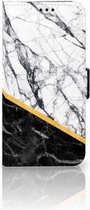 Geschikt voor Samsung Galaxy A5 2017 Bookcase Hoesje Marble White Black