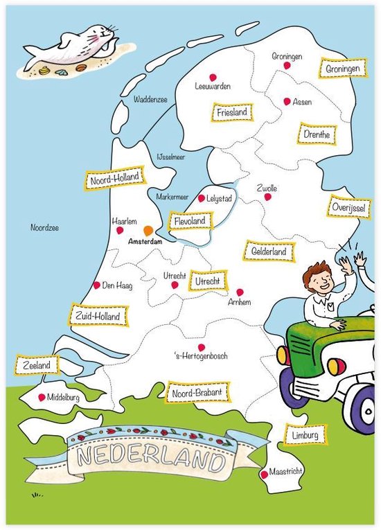 Very Mappy: XXL speel- & kleurplaat van Nederland