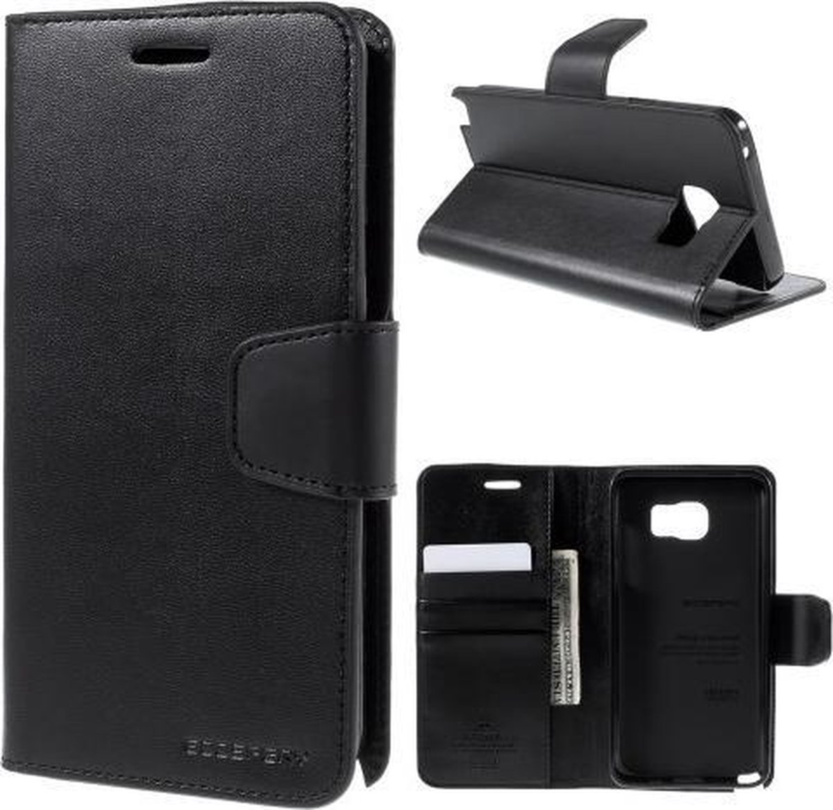 Goospery Sonata Leather case hoesje Samsung Galaxy Note 5 zwart