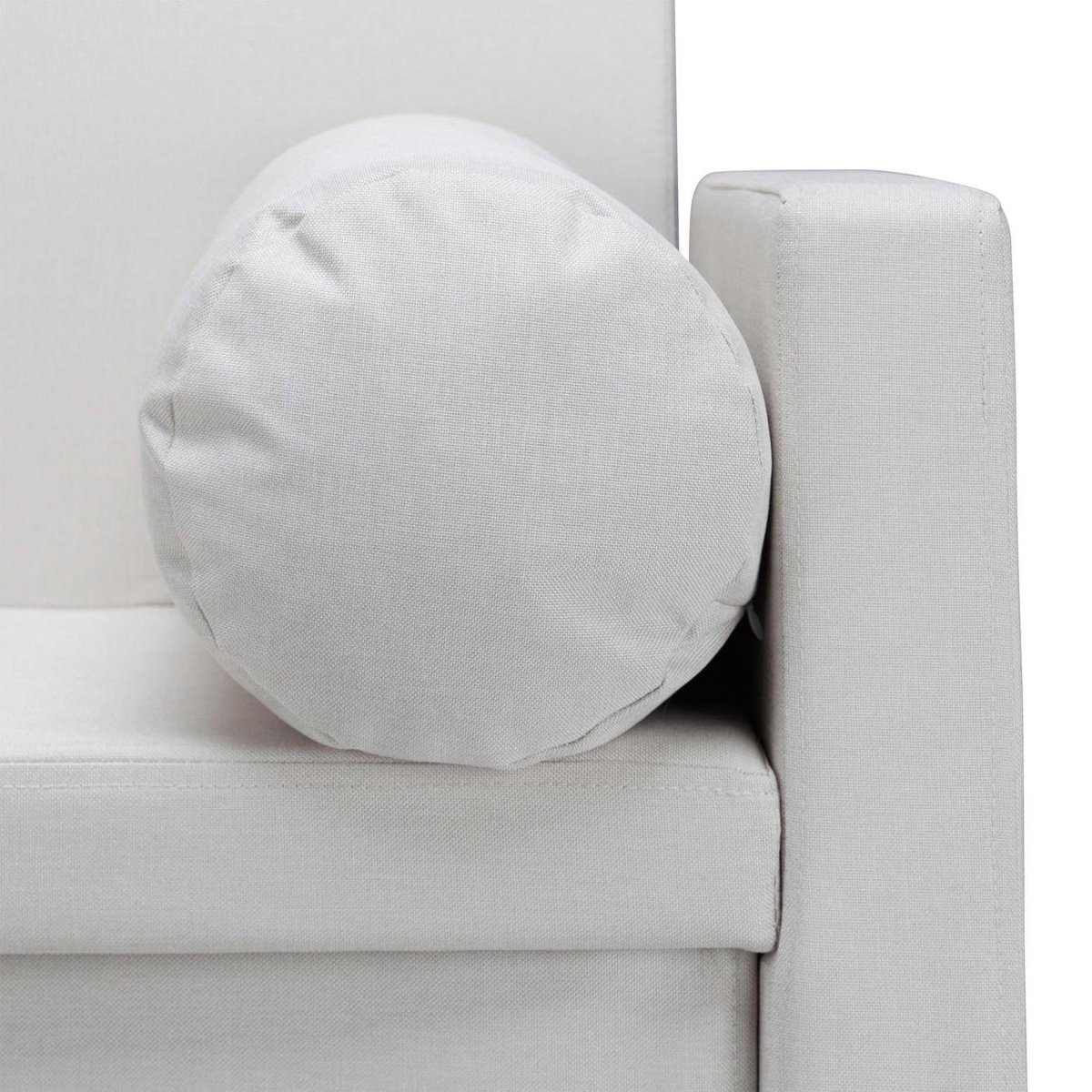 Relaxdays Zitbank Met Leuning - 2 Kussens - Zitkist Opvouwbaar   Gepolsterd   Opbergruimte Creme 556768030