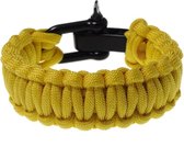 Paracord armband - Roestvrij staal - Verstelbaar - Zwart slot