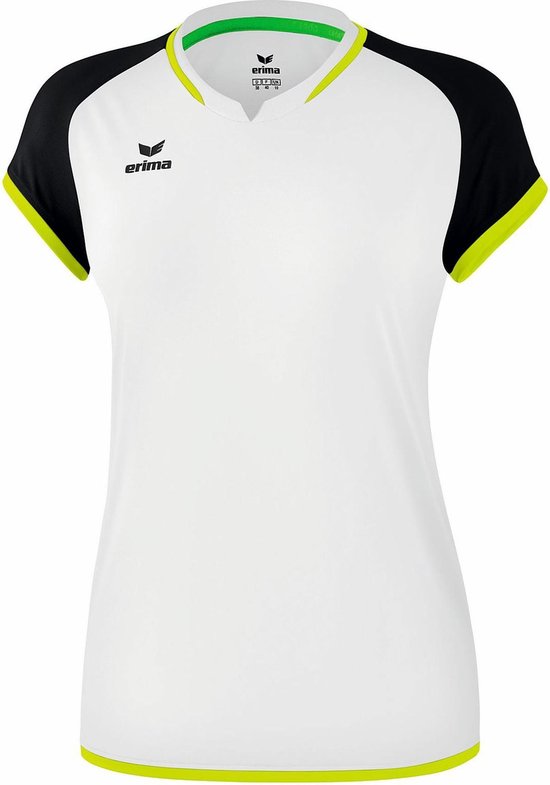 Erima Sportshirt - Maat 42 - Vrouwen - wit/zwart/lime geel | bol.com