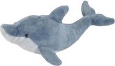 Pluche grijze dolfijn knuffel 55 cm - Dolfijnen zeedieren knuffels - Speelgoed voor kinderen