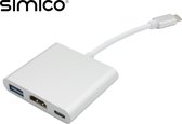 SIMICO USB Type-C Converter Hub naar HDMI 4k USB3.0 USB Type C