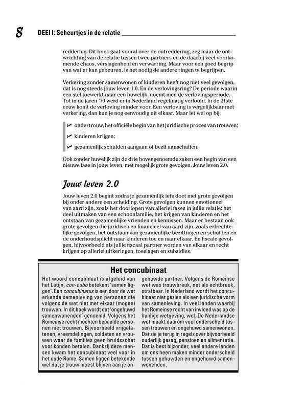 DEEI I: Scheurtjes in de relatie. Pagina met tekst en een illustratie.