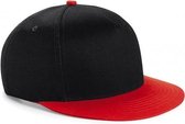 Zwart met rode kinder baseball cap