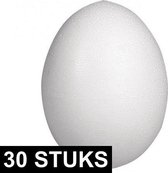 30x Piepschuim vormen eieren van 8 cm - zelf paaseieren maken hobby artikelen