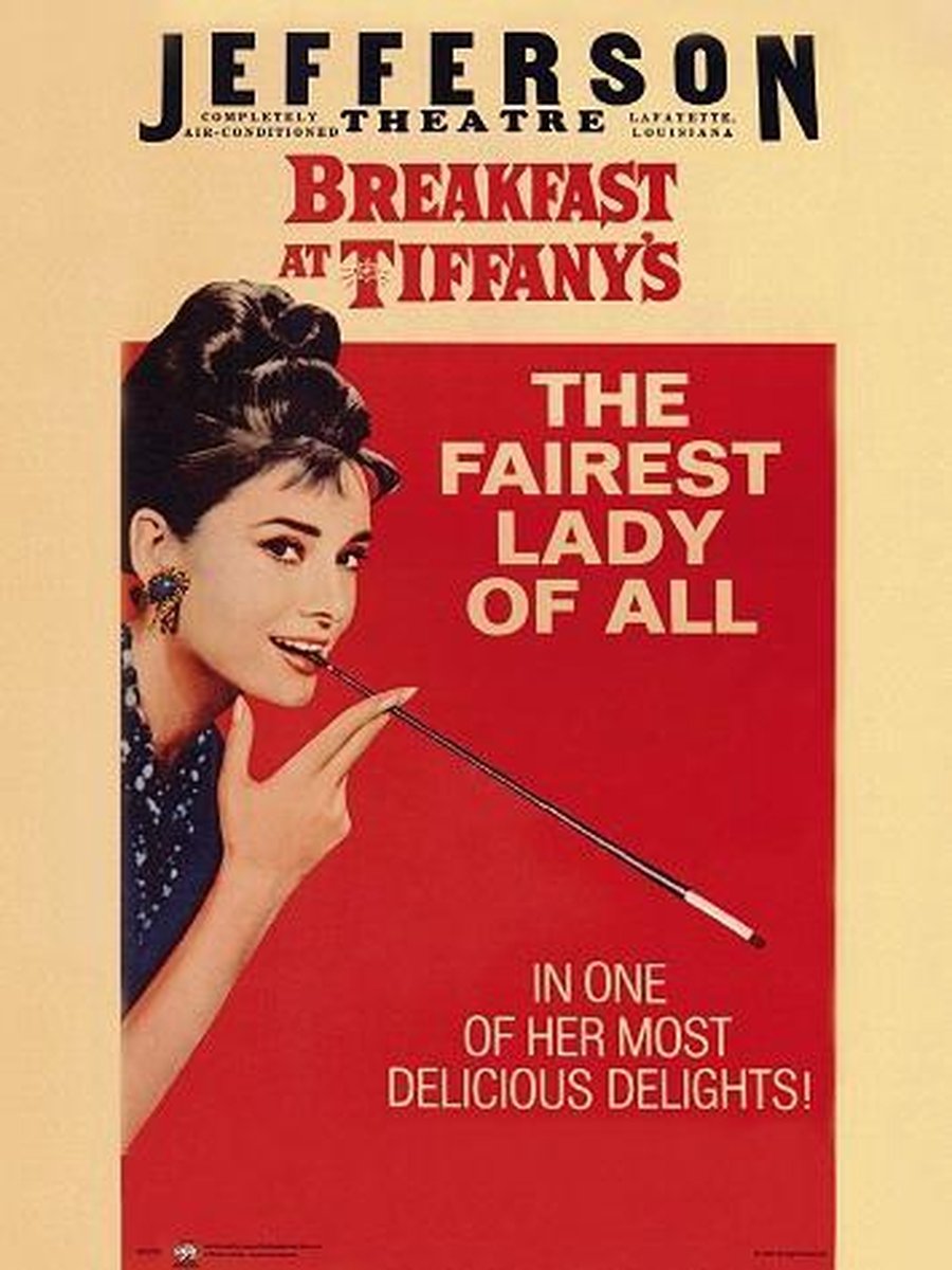 Posterpoint Poster Breakfast at Tiffany's - Audrey Hepburn - Hollywoodfilm - 68x98cm Multi colour