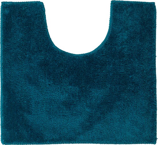 Sealskin Doux Tapis de contour WC - 45x50 cm - Polyester - Bleu pétrole