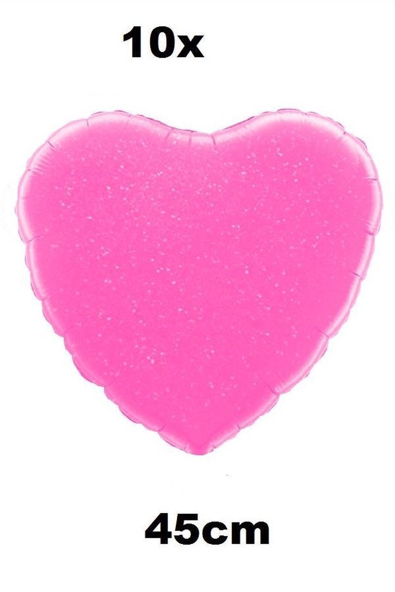10x Folie ballon Hart 45 cm roze